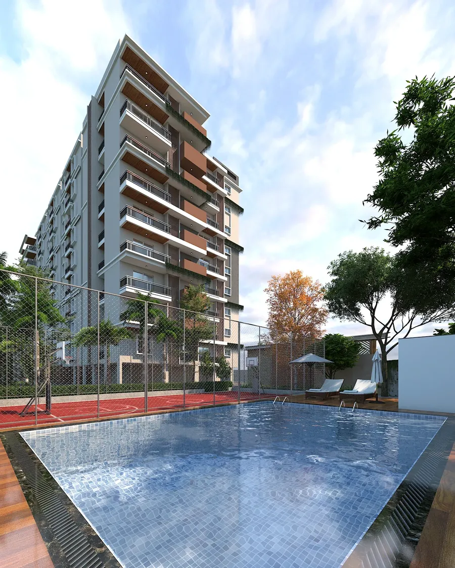 Swimming pool rendering at Master Craft™ Avani